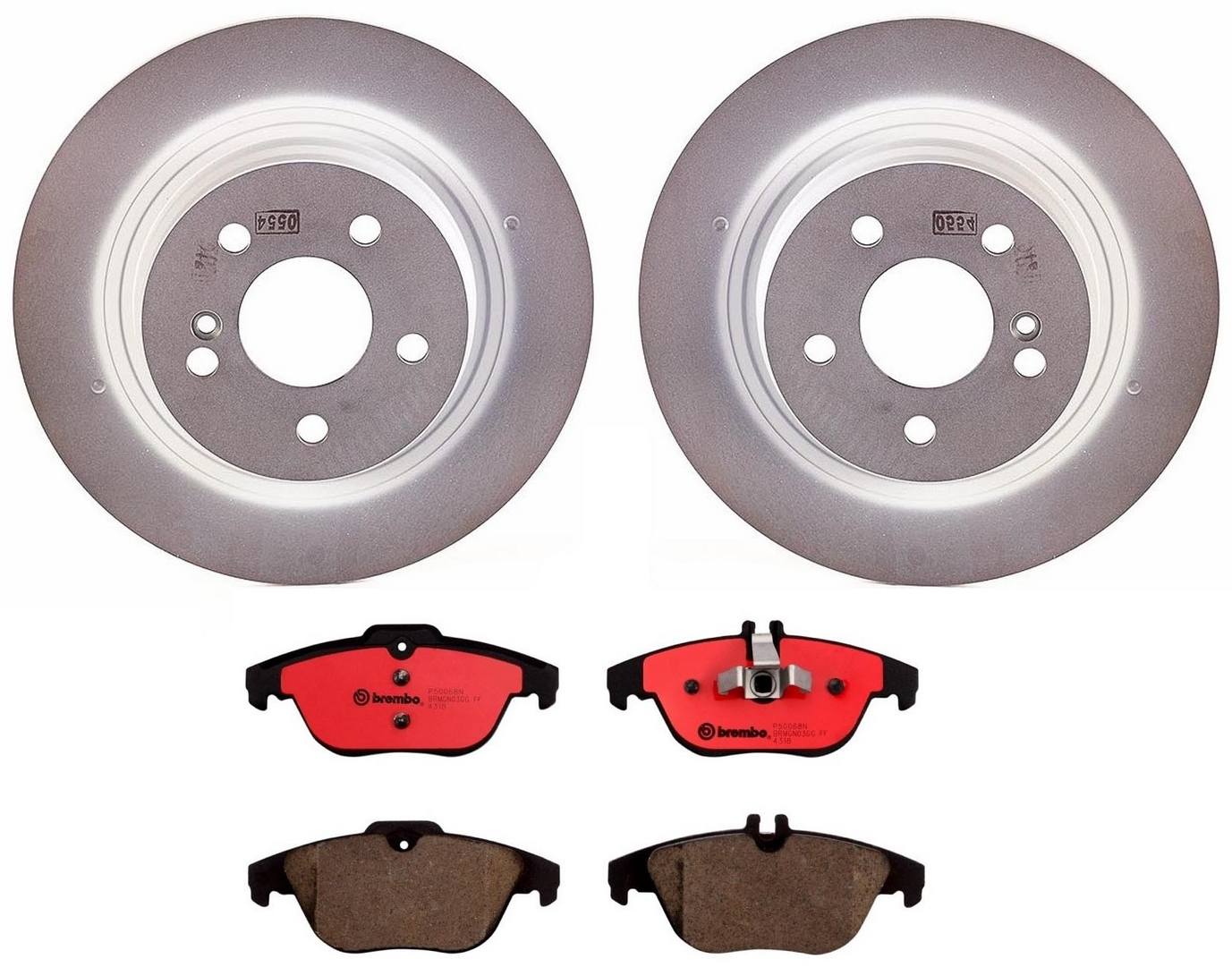 Mercedes Disc Brake Pad and Rotor Kit - Rear (300mm) (Ceramic) Brembo