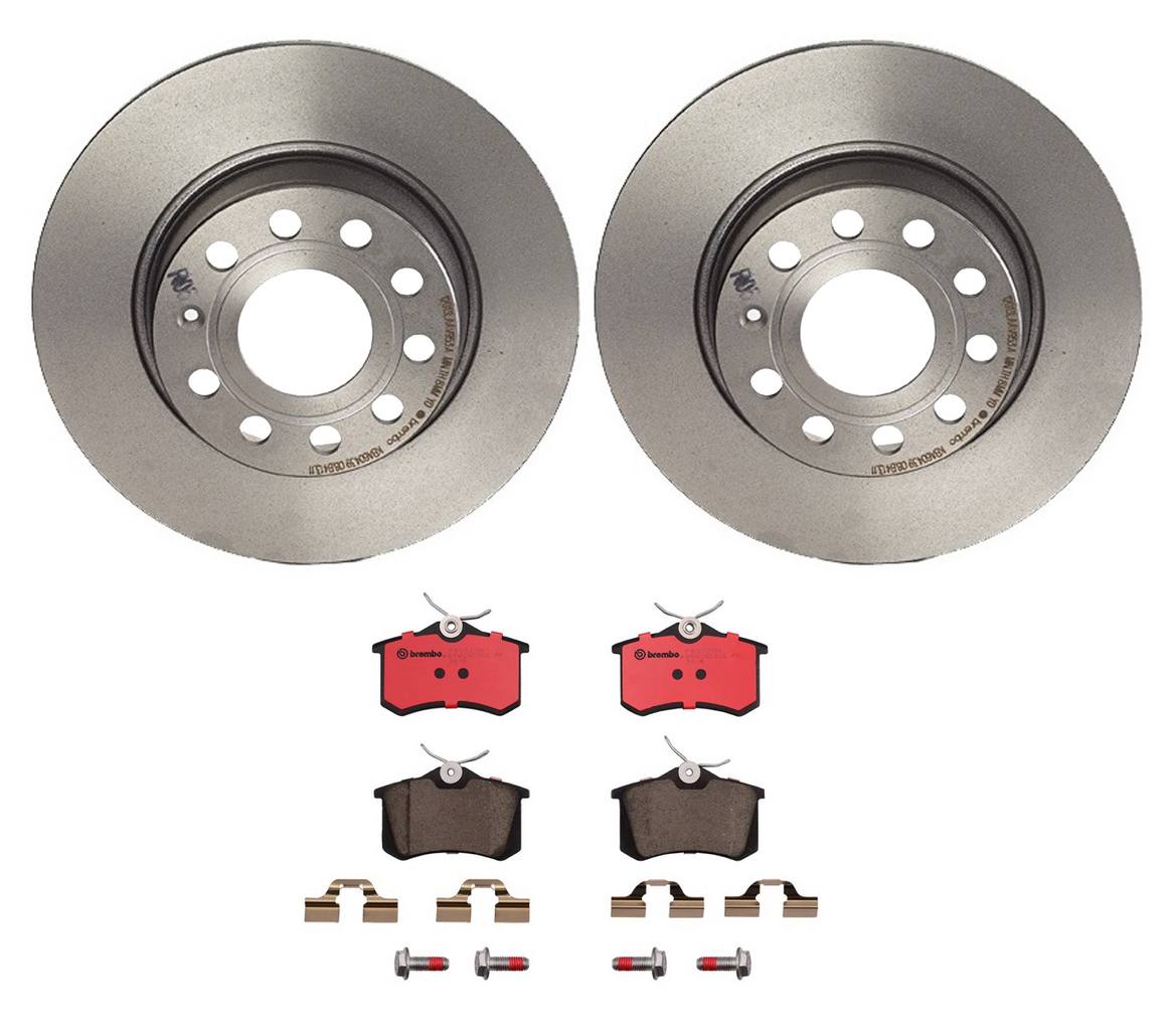 Volkswagen Disc Brake Pad and Rotor Kit - Rear (272mm) (Ceramic) Brembo