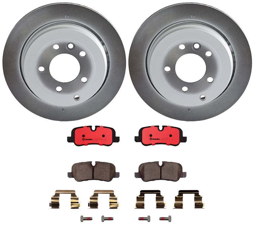 Land Rover Disc Brake Pad and Rotor Kit - Rear (325mm) (Ceramic) Brembo