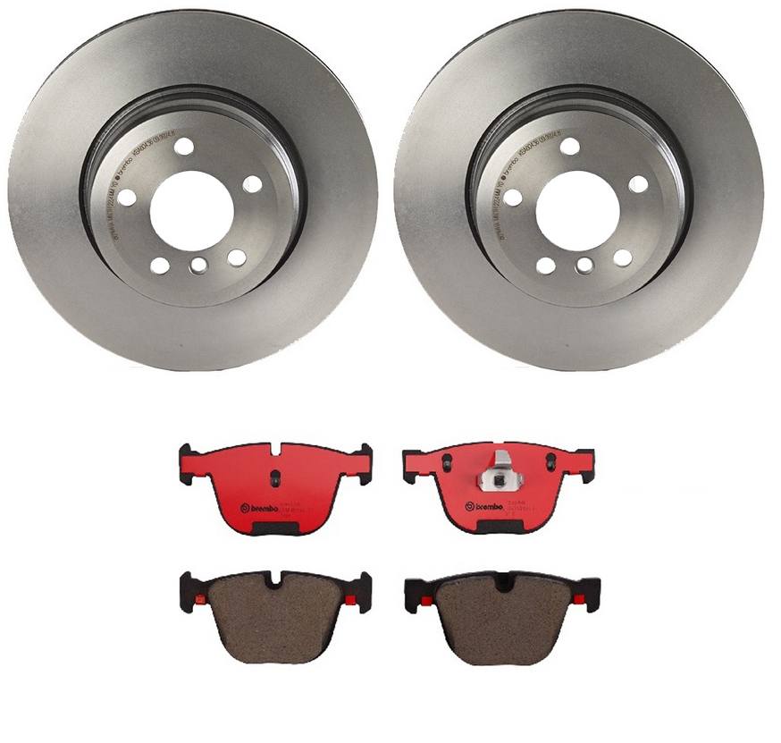 BMW Disc Brake Pad and Rotor Kit - Rear (345mm) (Ceramic) Brembo