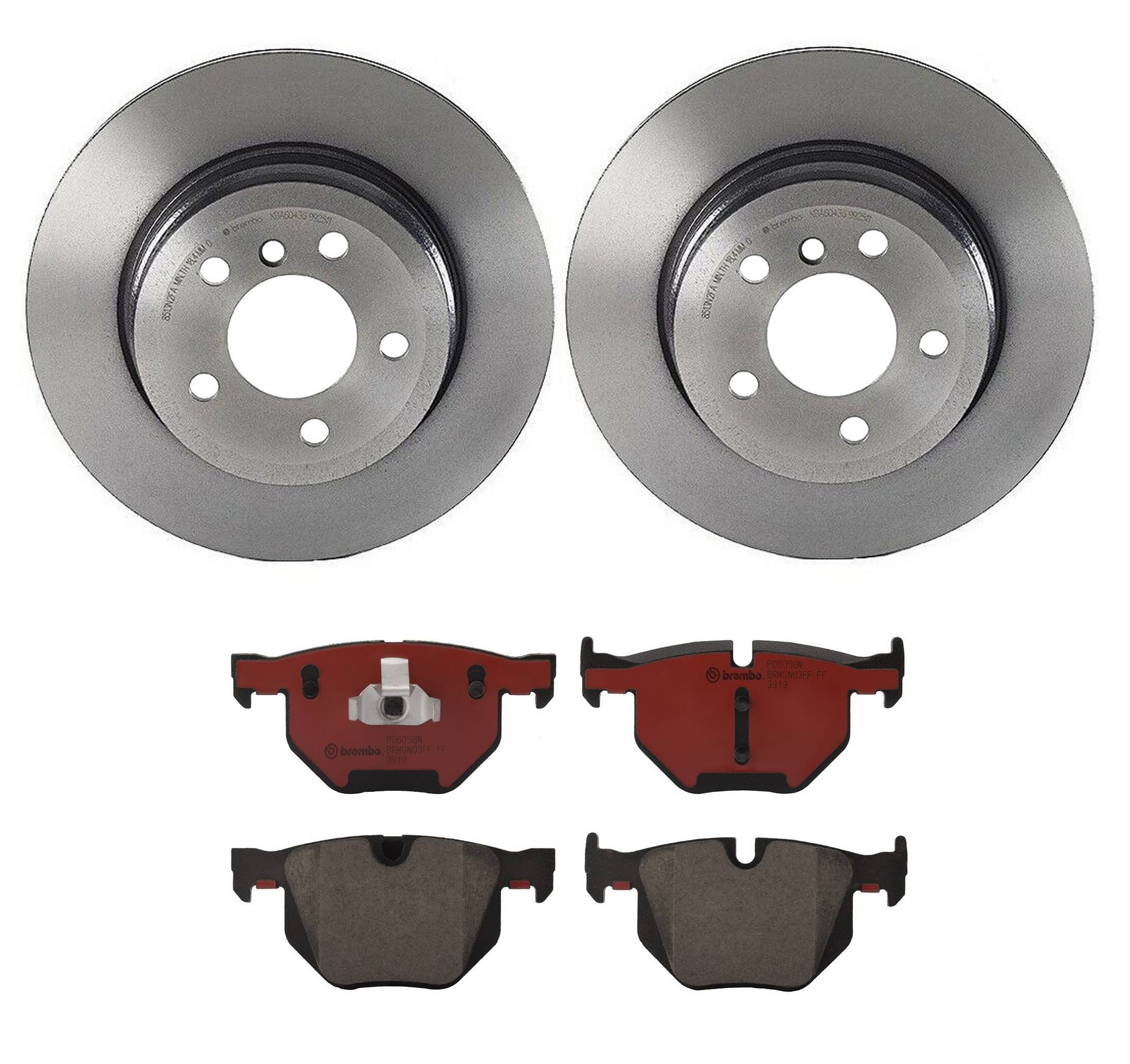 BMW Disc Brake Pad and Rotor Kit - Rear (320mm) (Ceramic) Brembo