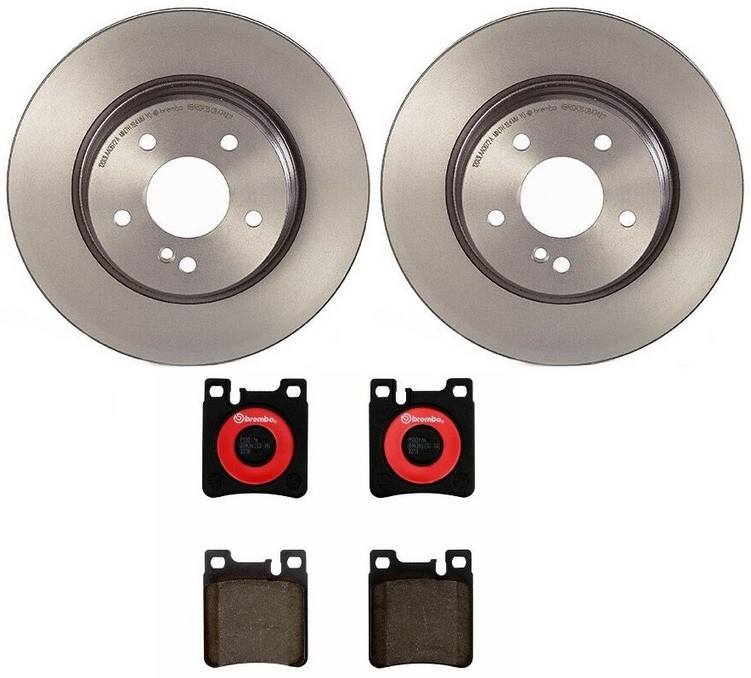 Mercedes Disc Brake Pad and Rotor Kit - Rear (300mm) (Ceramic) Brembo