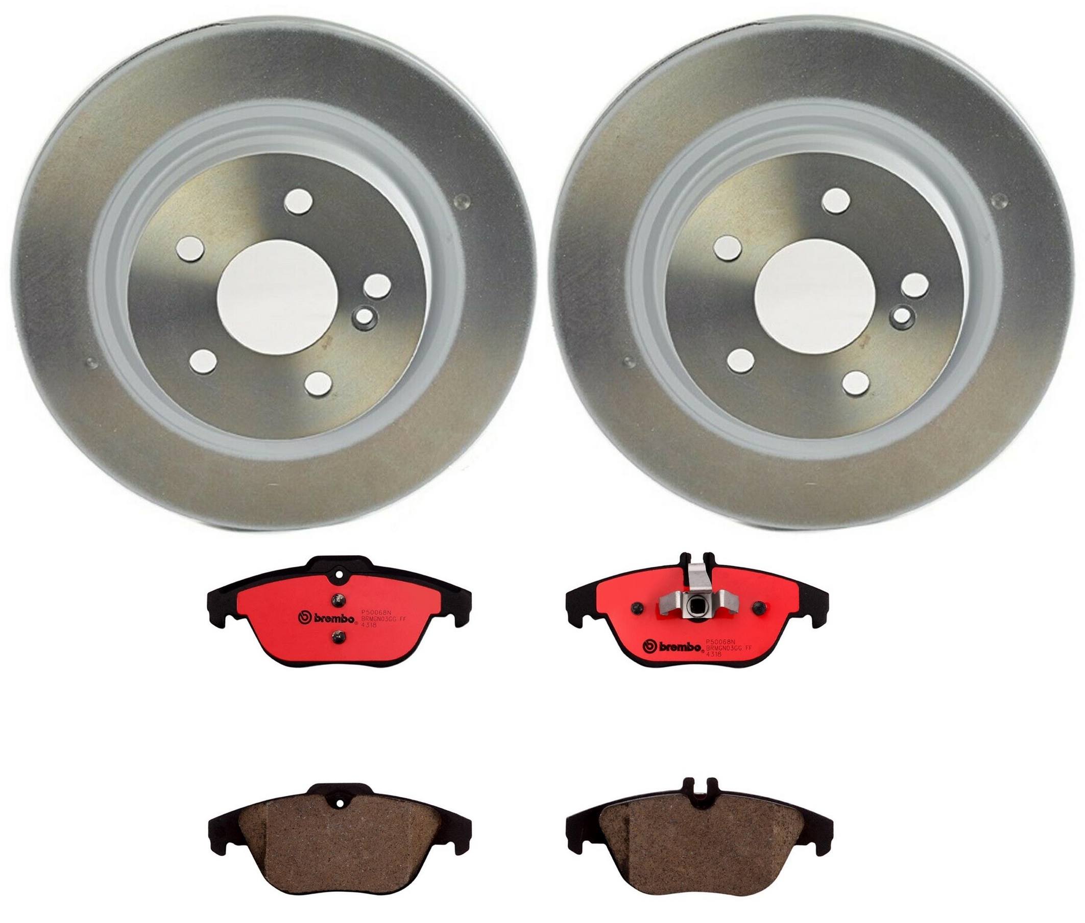 Mercedes Disc Brake Pad and Rotor Kit - Rear (300mm) (Ceramic) Brembo