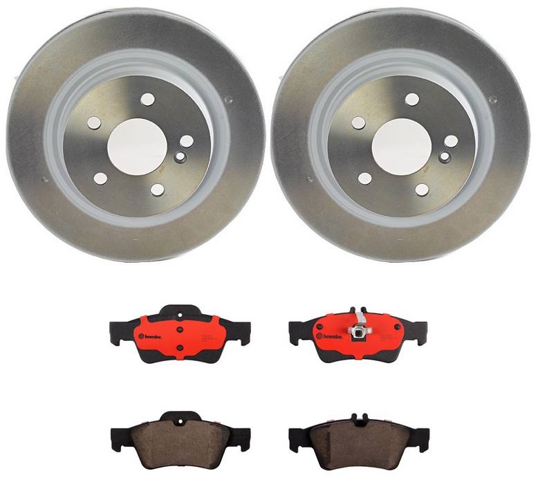 Mercedes Disc Brake Pad and Rotor Kit - Rear (300mm) (Ceramic) Brembo