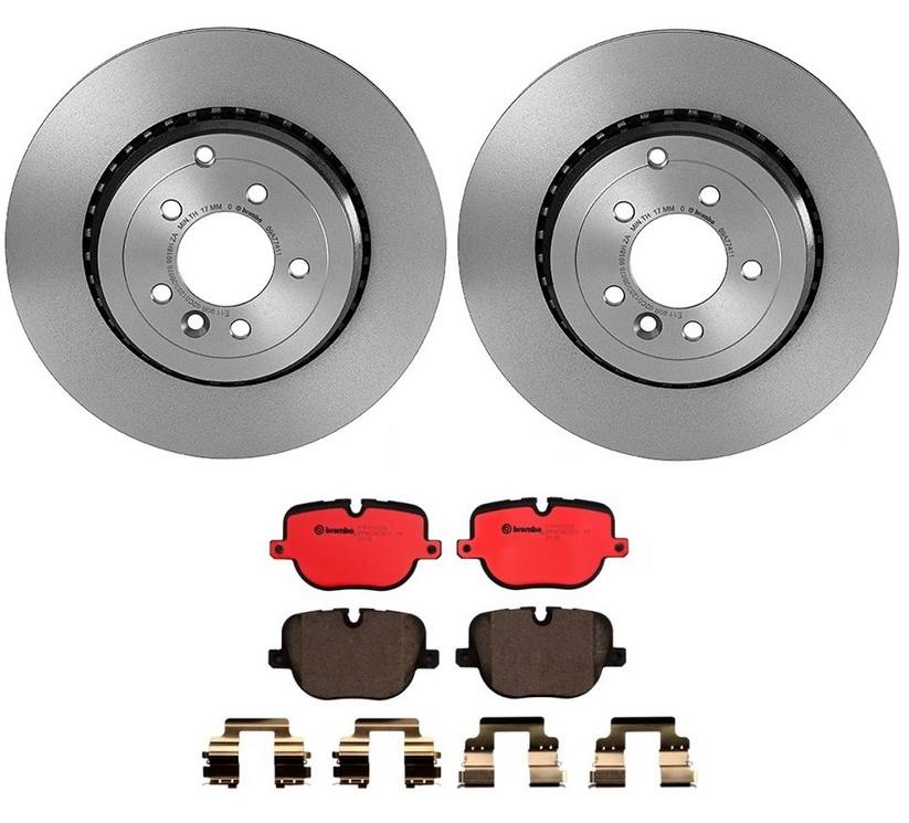 Land Rover Disc Brake Pad and Rotor Kit - Rear (365mm) (Ceramic) Brembo