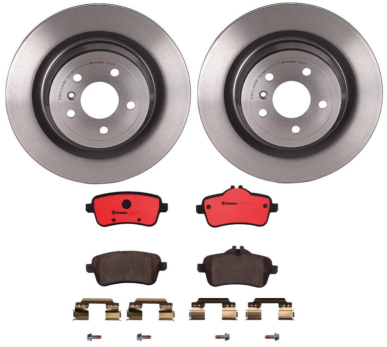 Mercedes Disc Brake Pad and Rotor Kit - Rear (330mm) (Ceramic) Brembo