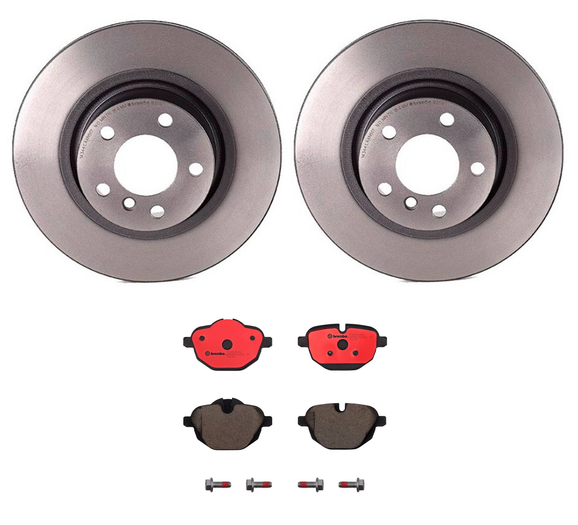 BMW Disc Brake Pad and Rotor Kit - Rear (330mm) (Ceramic) Brembo