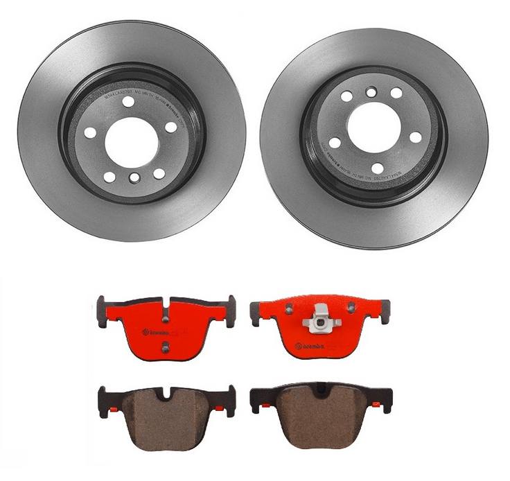 BMW Disc Brake Pad and Rotor Kit - Rear (330mm) (Ceramic) Brembo