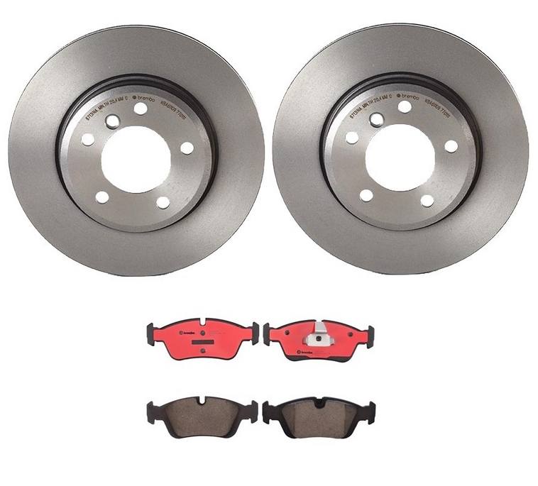 BMW Disc Brake Pad and Rotor Kit - Rear (294mm) (Ceramic) Brembo