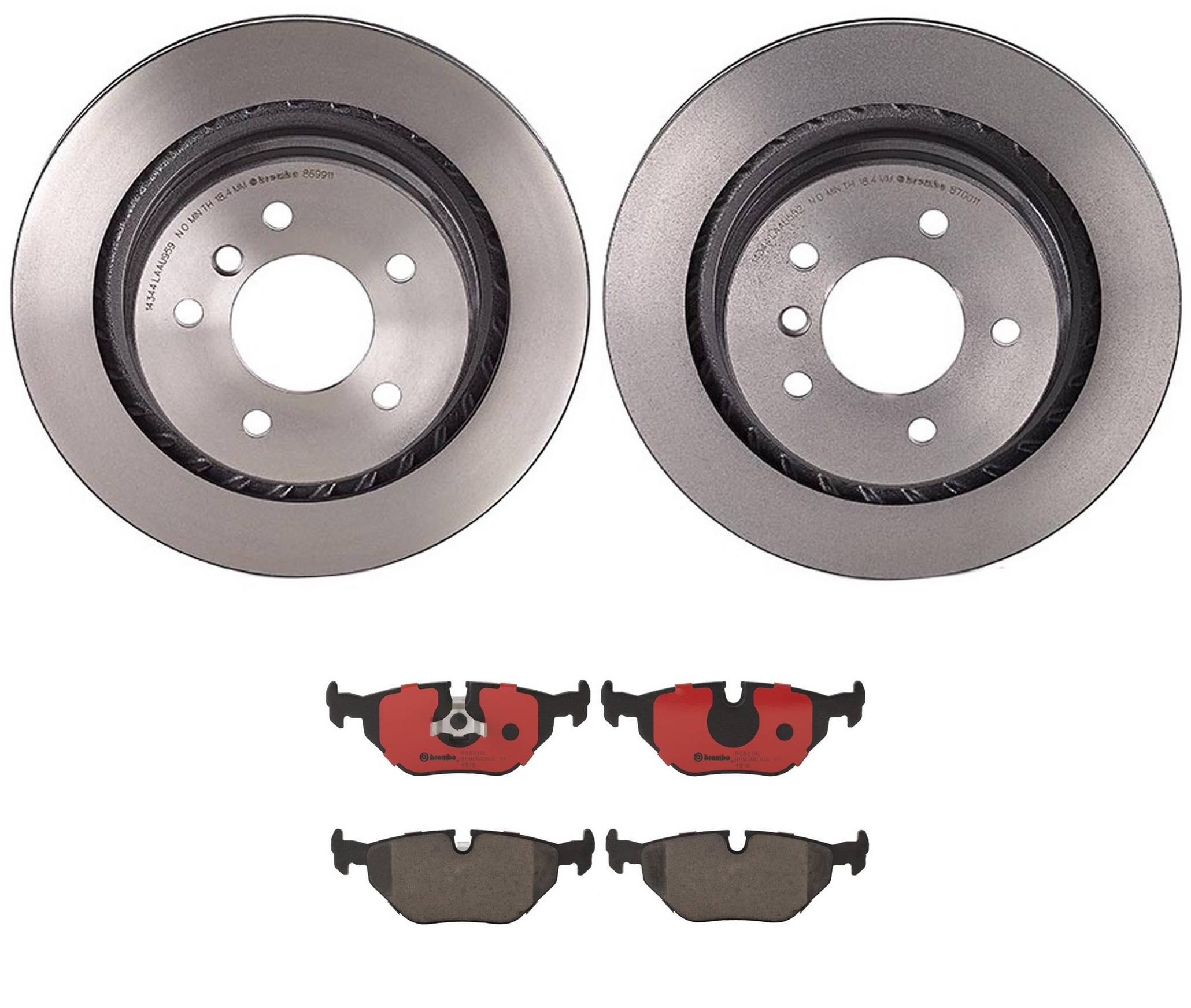 BMW Disc Brake Pad and Rotor Kit - Rear (312mm) (Ceramic) Brembo