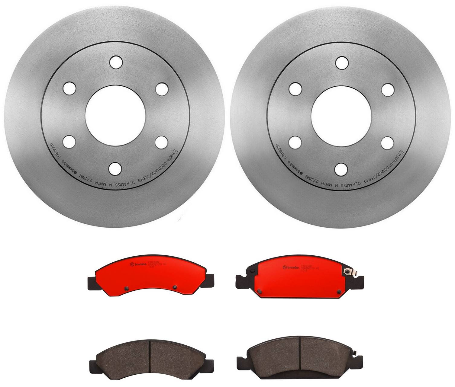 Chevrolet GMC Disc Brake Pad and Rotor Kit - Front (305mm) (Ceramic) Brembo