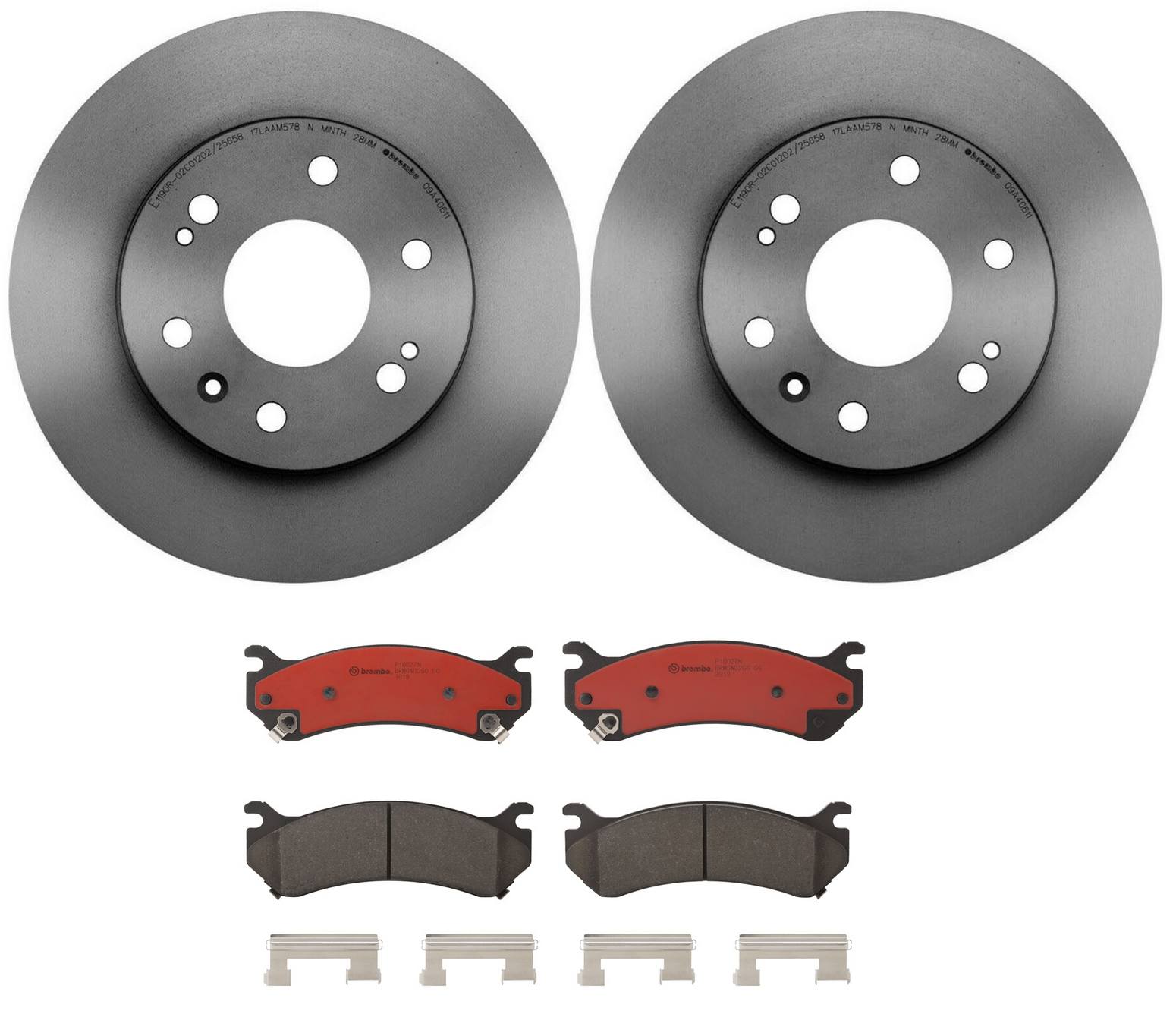 Chevrolet Disc Brake Pad and Rotor Kit - Front (330mm) (Ceramic) Brembo