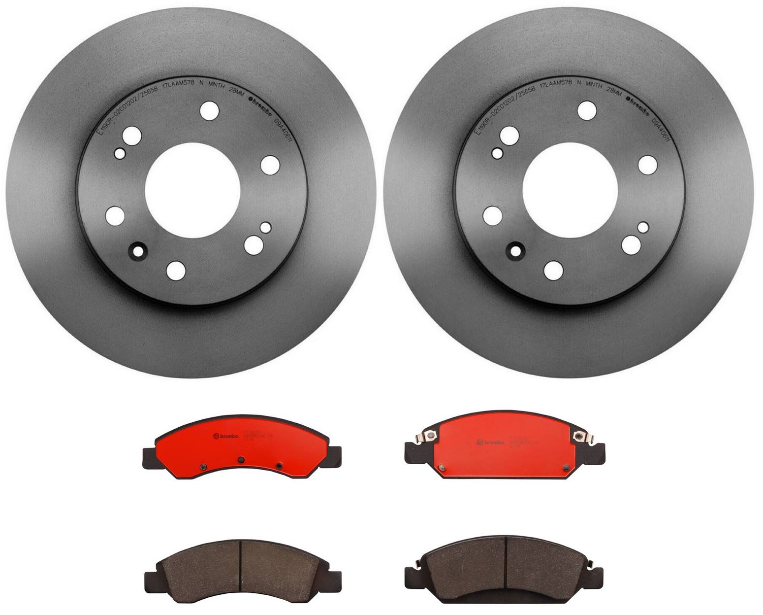 Chevrolet GMC Disc Brake Pad and Rotor Kit - Front (330mm) (Ceramic) Brembo