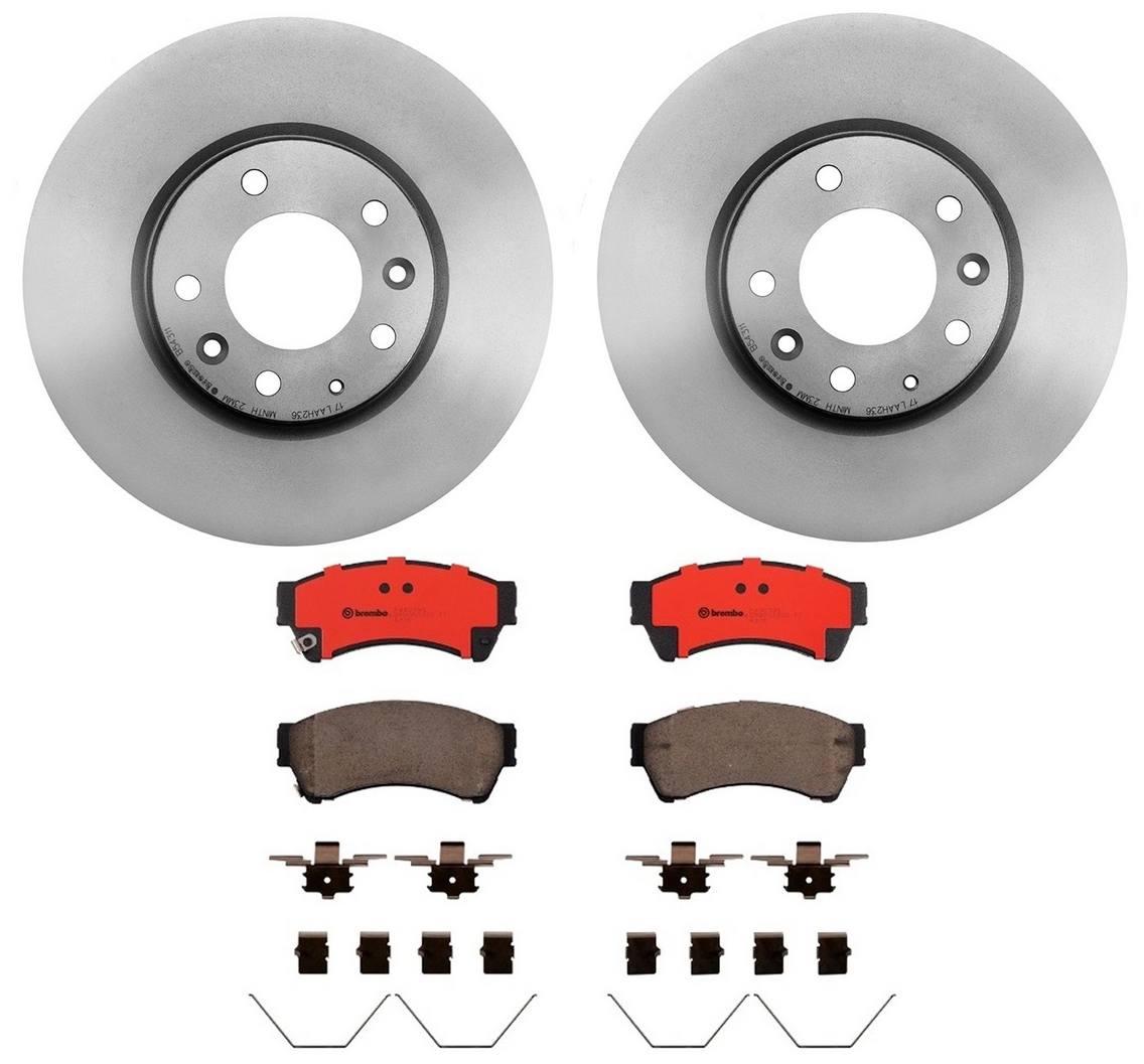 Ford Lincoln Mazda Disc Brake Pad and Rotor Kit - Front (299mm) (Ceramic) Brembo