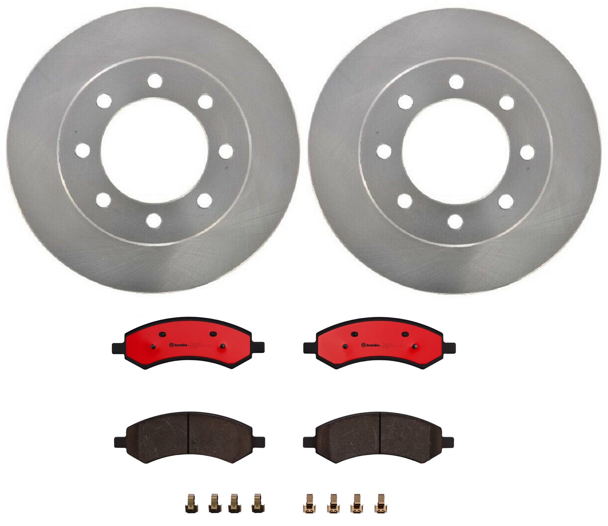 Ram Disc Brake Pad and Rotor Kit - Front (360mm) (Ceramic) Brembo