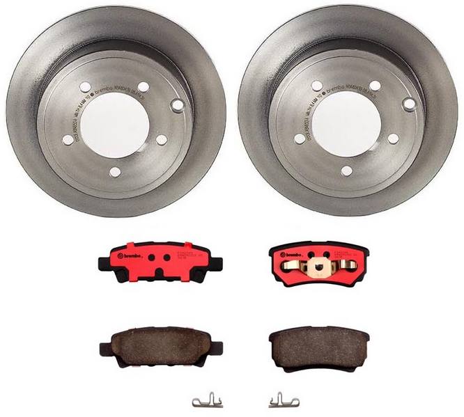 Chrysler Dodge Jeep Disc Brake Pad and Rotor Kit - Rear (262mm) (Ceramic) Brembo