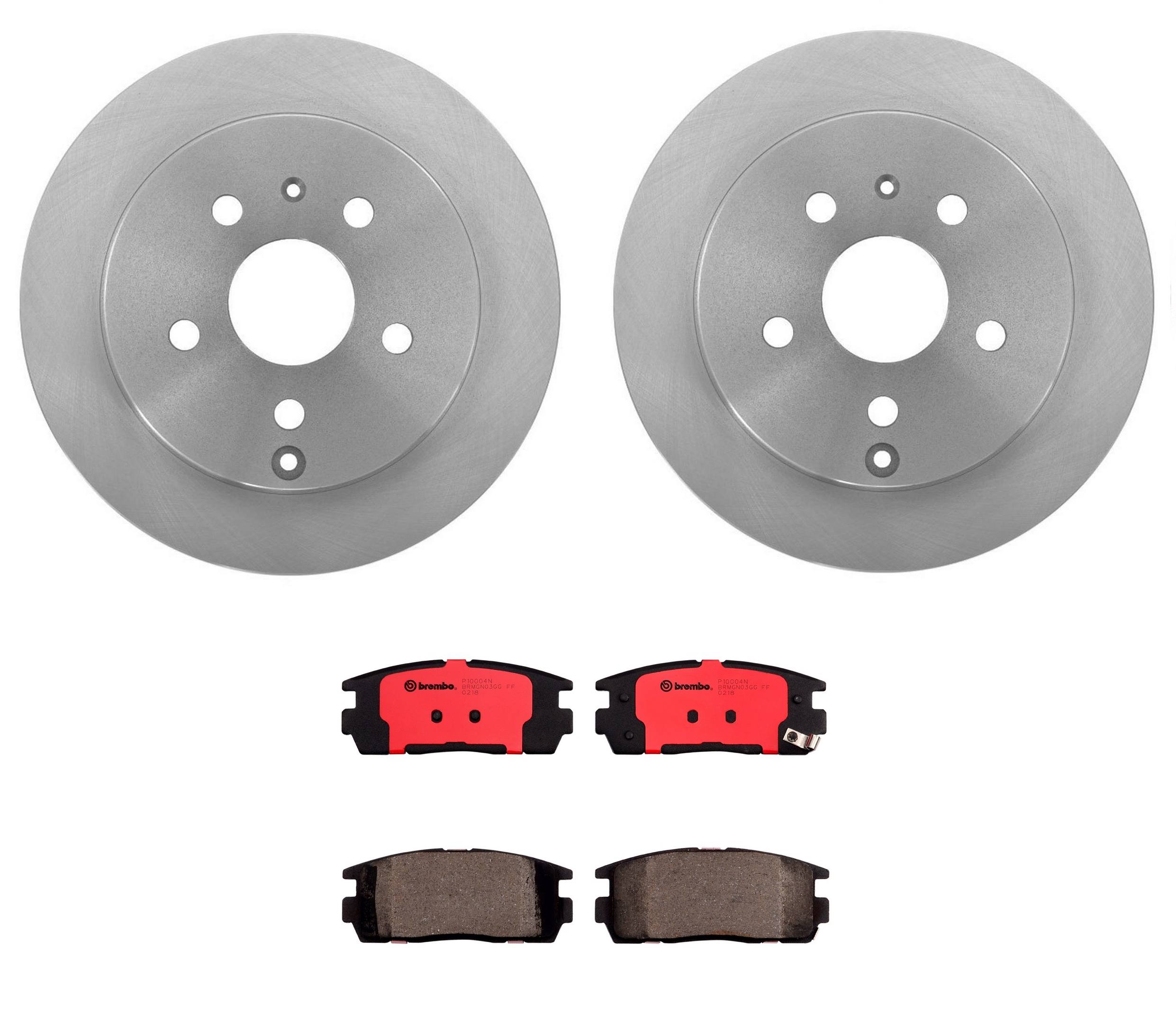 Chevrolet GMC Disc Brake Pad and Rotor Kit - Rear (303mm) (Ceramic) Brembo