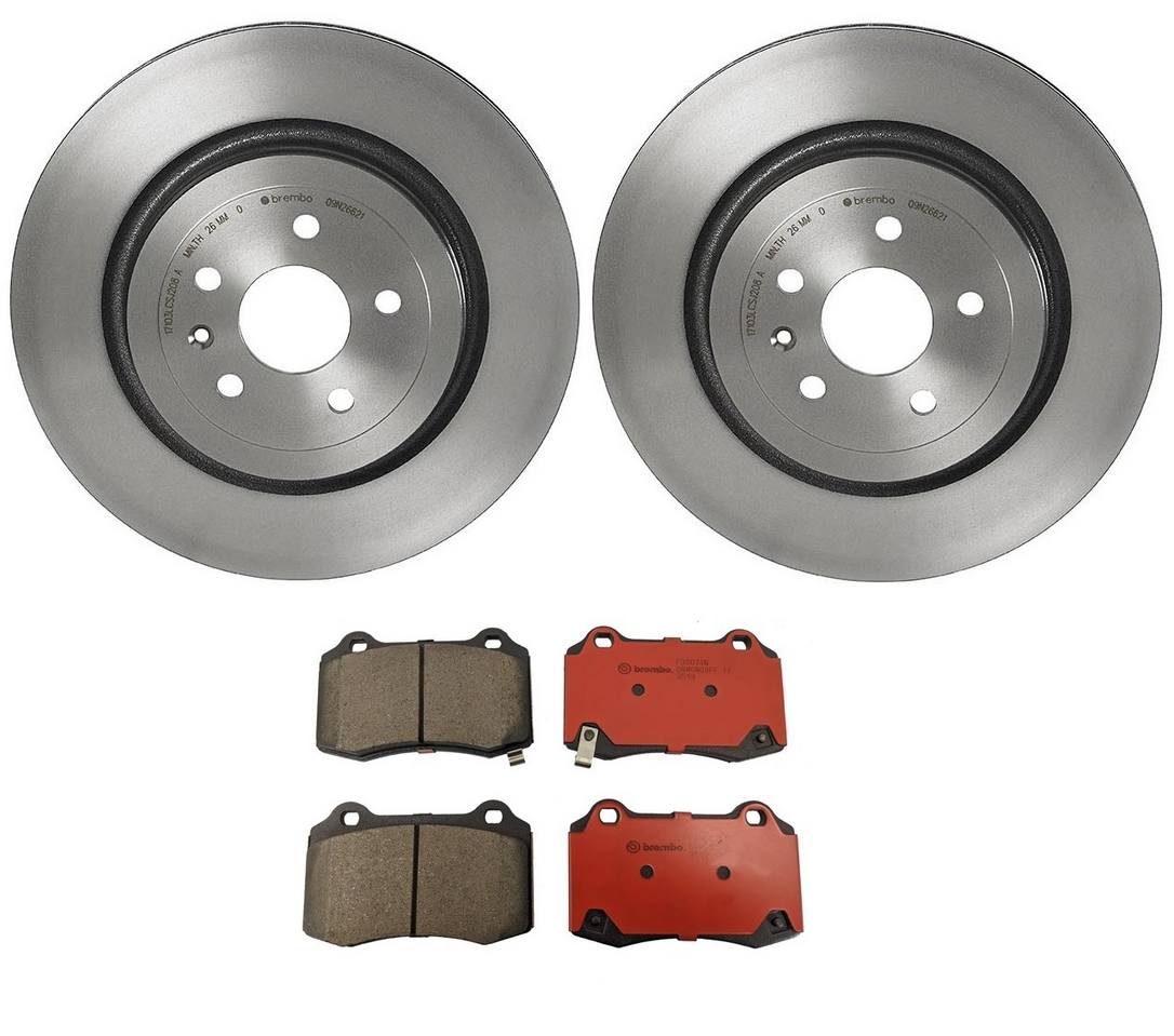 Tesla Disc Brake Pad and Rotor Kit - Rear (365mm) (Ceramic) Brembo