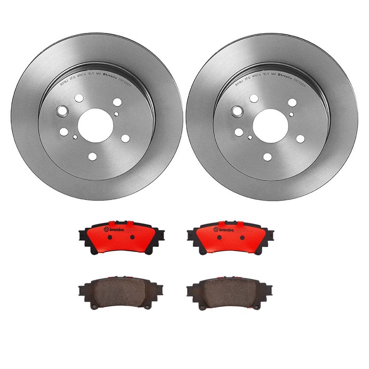 Lexus Disc Brake Pad and Rotor Kit - Rear (310mm) (Ceramic) Brembo