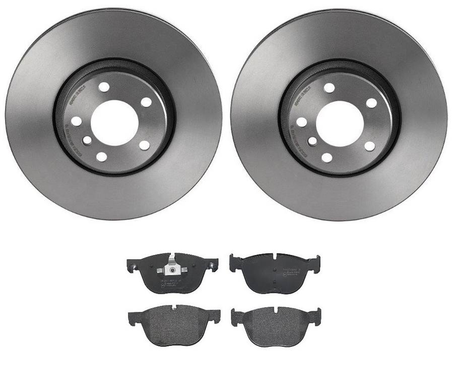 BMW Disc Brake Pad and Rotor Kit - Front (348mm) (Low-Met) Brembo