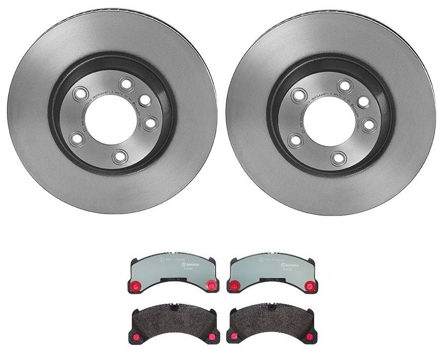 Porsche Disc Brake Pad and Rotor Kit - Front (350mm) (Low-Met) Brembo