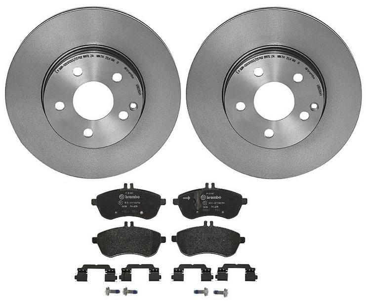 Mercedes Disc Brake Pad and Rotor Kit - Front (295mm) (Low-Met) Brembo