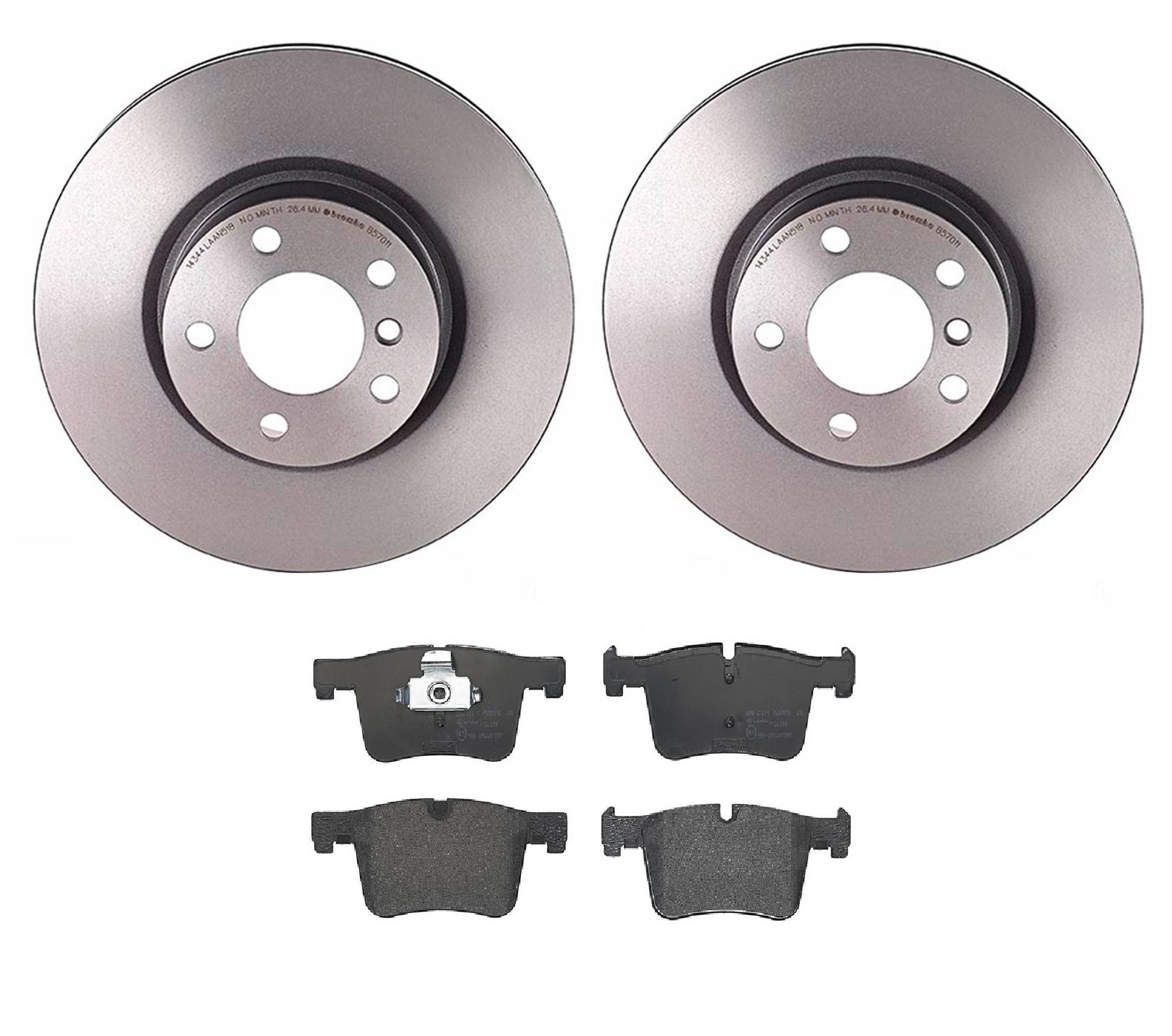 BMW Disc Brake Pad and Rotor Kit - Front (328mm) (Low-Met) Brembo