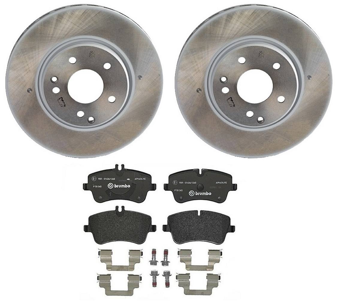 Mercedes Disc Brake Pad and Rotor Kit - Front (300mm) (Low-Met) Brembo