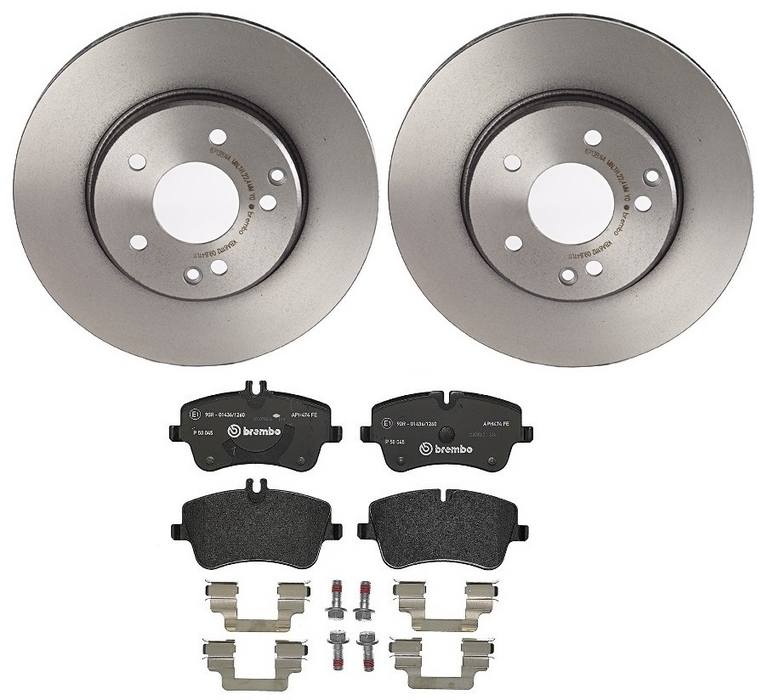 Mercedes Disc Brake Pad and Rotor Kit - Front (288mm) (Low-Met) Brembo