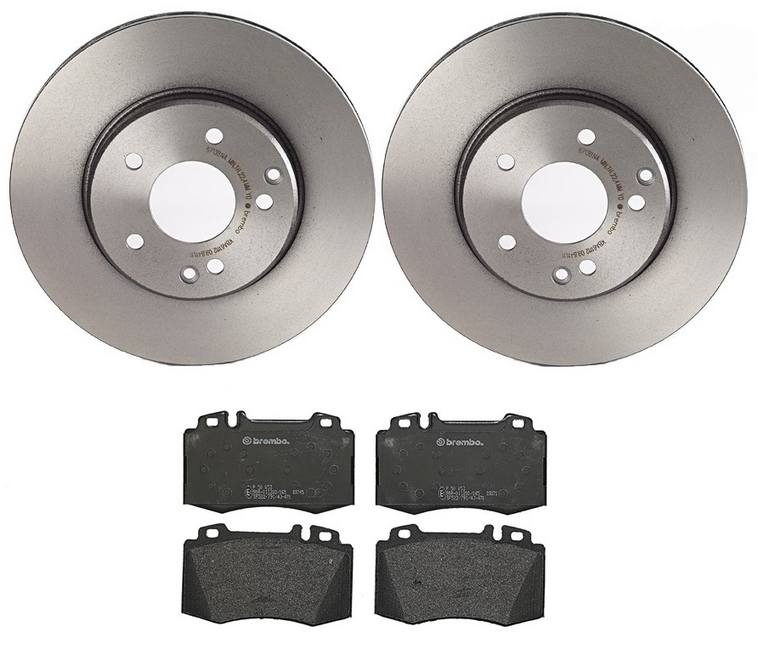 Mercedes Disc Brake Pad and Rotor Kit - Front (288mm) (Low-Met) Brembo