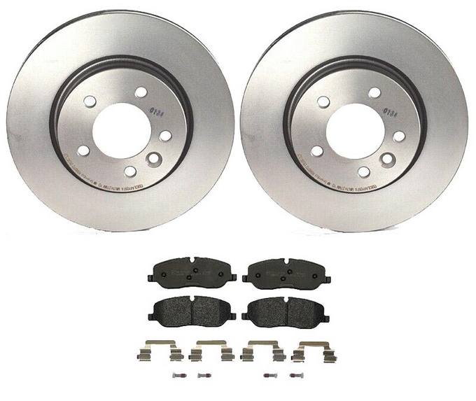 Land Rover Disc Brake Pad and Rotor Kit - Front (317mm) (Low-Met) Brembo