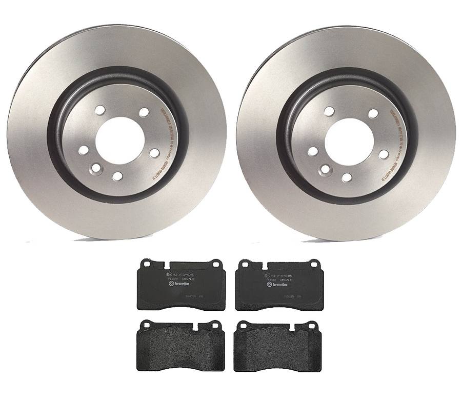 Land Rover Disc Brake Pad and Rotor Kit - Front (360mm) (Low-Met) Brembo