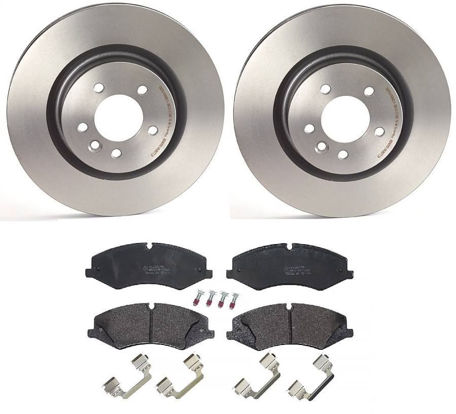 Land Rover Disc Brake Pad and Rotor Kit - Front (360mm) (Low-Met) Brembo