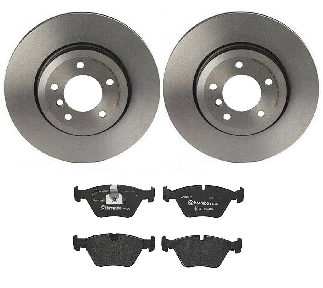 BMW Disc Brake Pad and Rotor Kit - Front (325mm) (Low-Met) Brembo