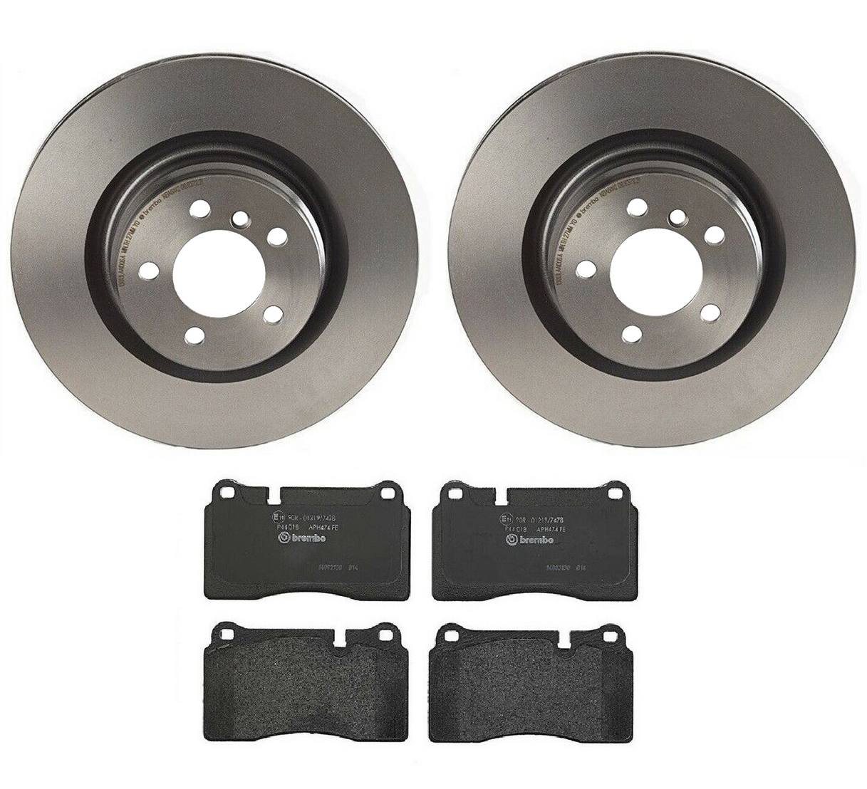 Land Rover Disc Brake Pad and Rotor Kit - Front (360mm) (Low-Met) Brembo