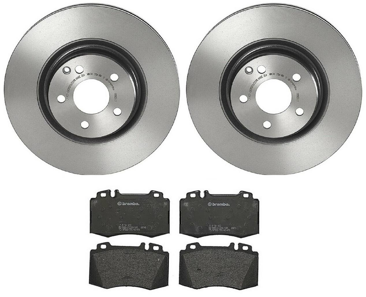 Mercedes Disc Brake Pad and Rotor Kit - Front (330mm) (Low-Met) Brembo