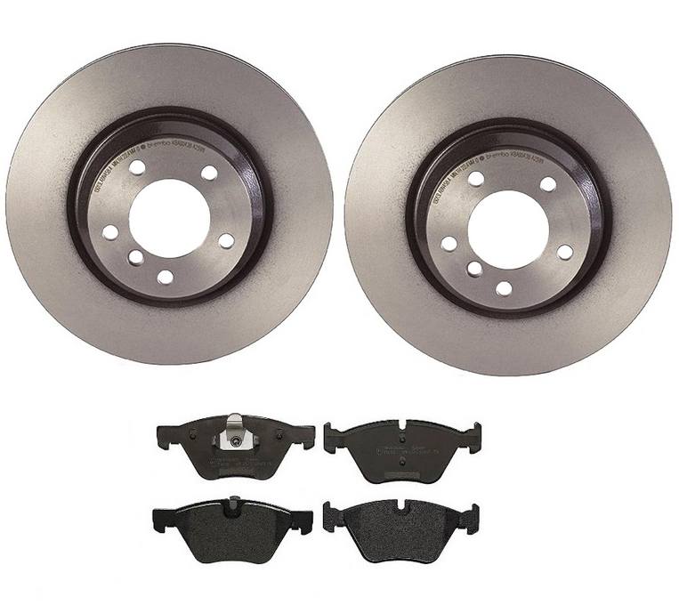 BMW Disc Brake Pad and Rotor Kit - Front (330mm) (Low-Met) Brembo