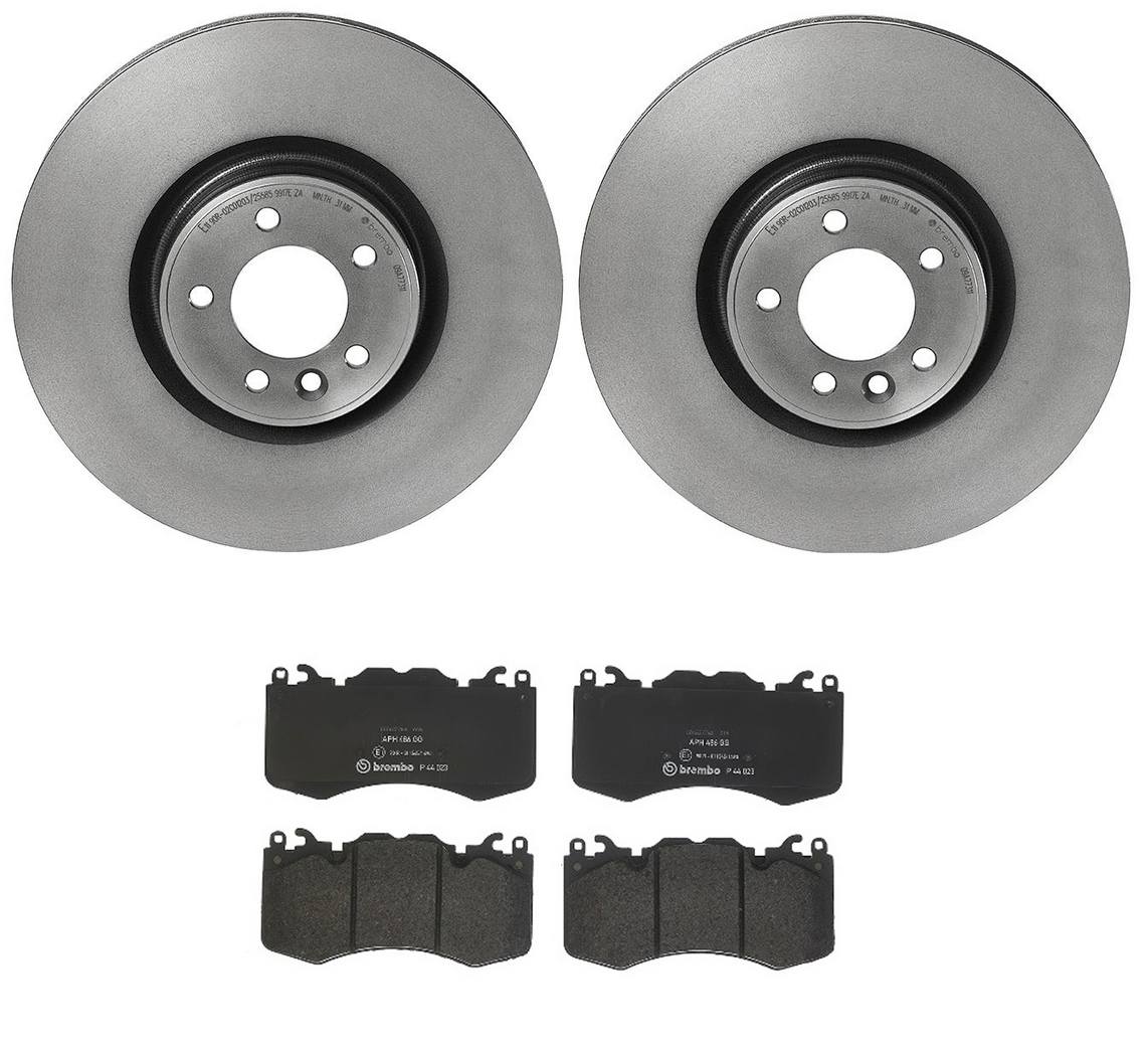 Land Rover Disc Brake Pad and Rotor Kit - Front (380mm) (Low-Met) Brembo