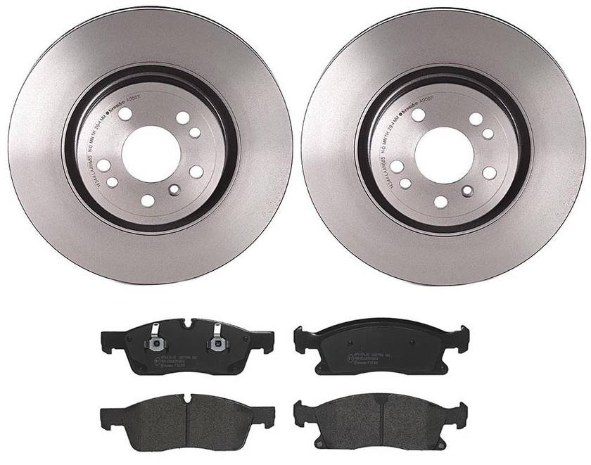 Mercedes Disc Brake Pad and Rotor Kit - Front (330mm) (Low-Met) Brembo