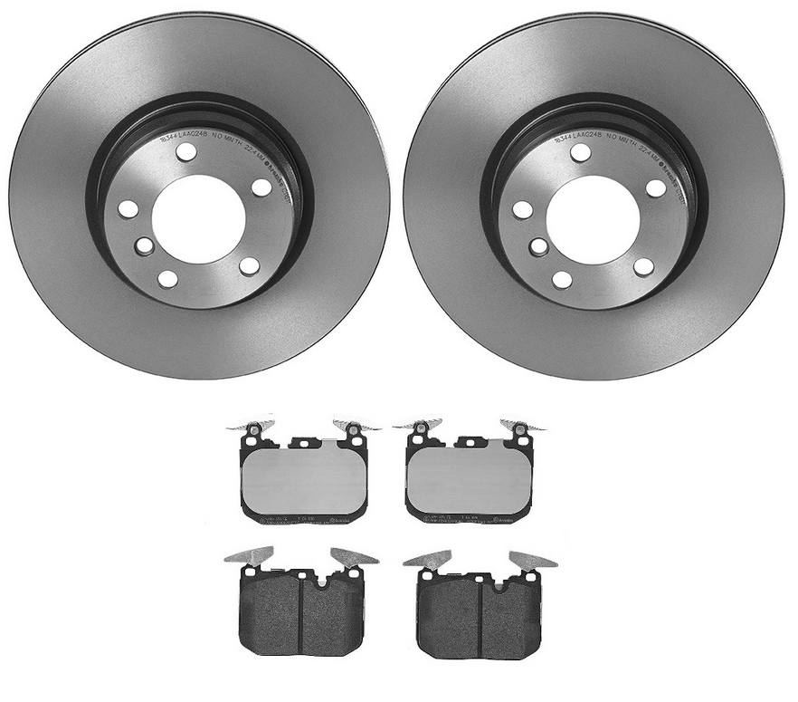 BMW Disc Brake Pad and Rotor Kit - Front (330mm) (Low-Met) Brembo