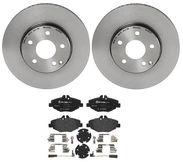 Mercedes Disc Brake Pad and Rotor Kit - Front (295mm) (Low-Met) Brembo