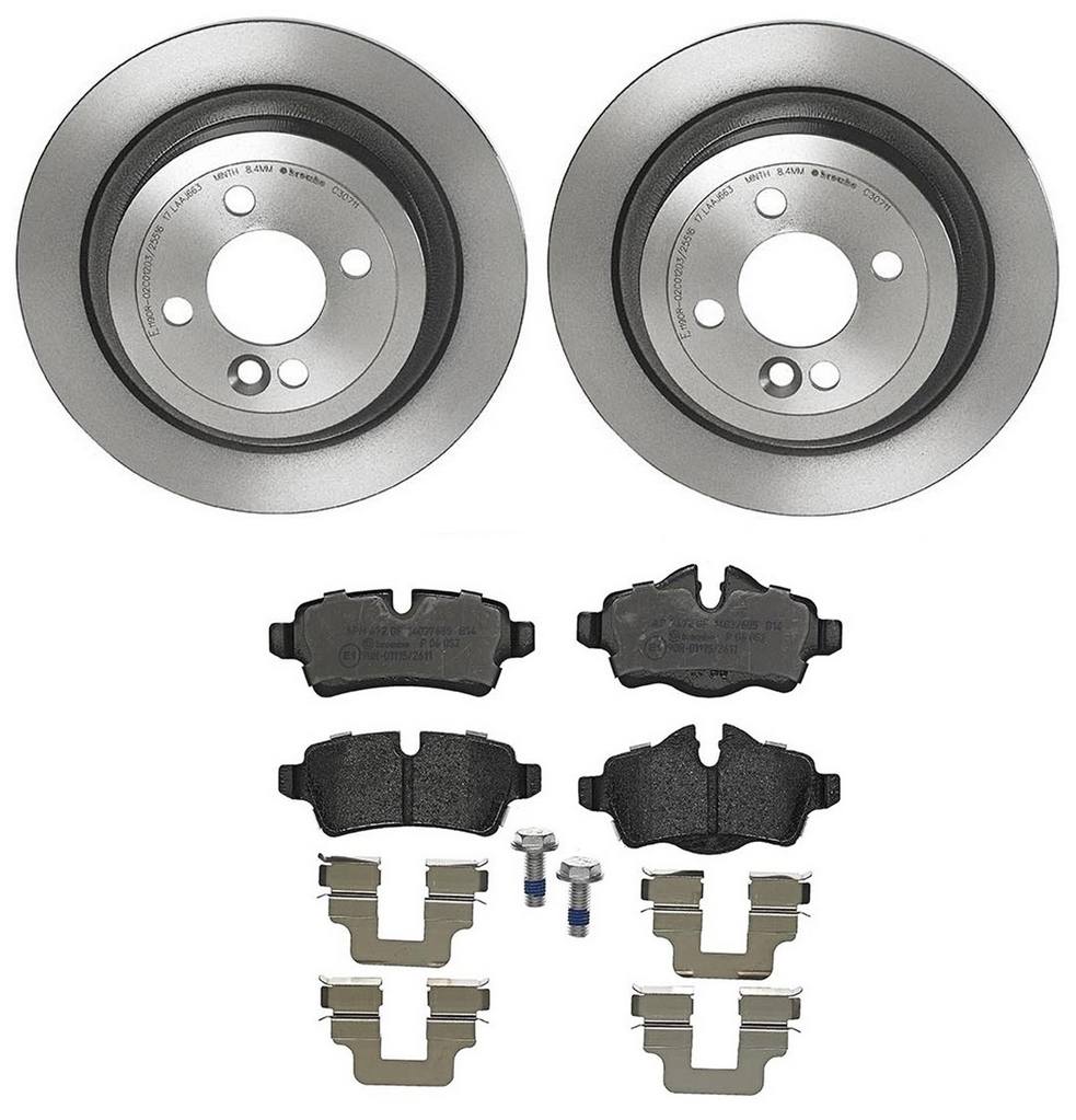 Mini Disc Brake Pad and Rotor Kit - Rear (280mm) (Low-Met) Brembo