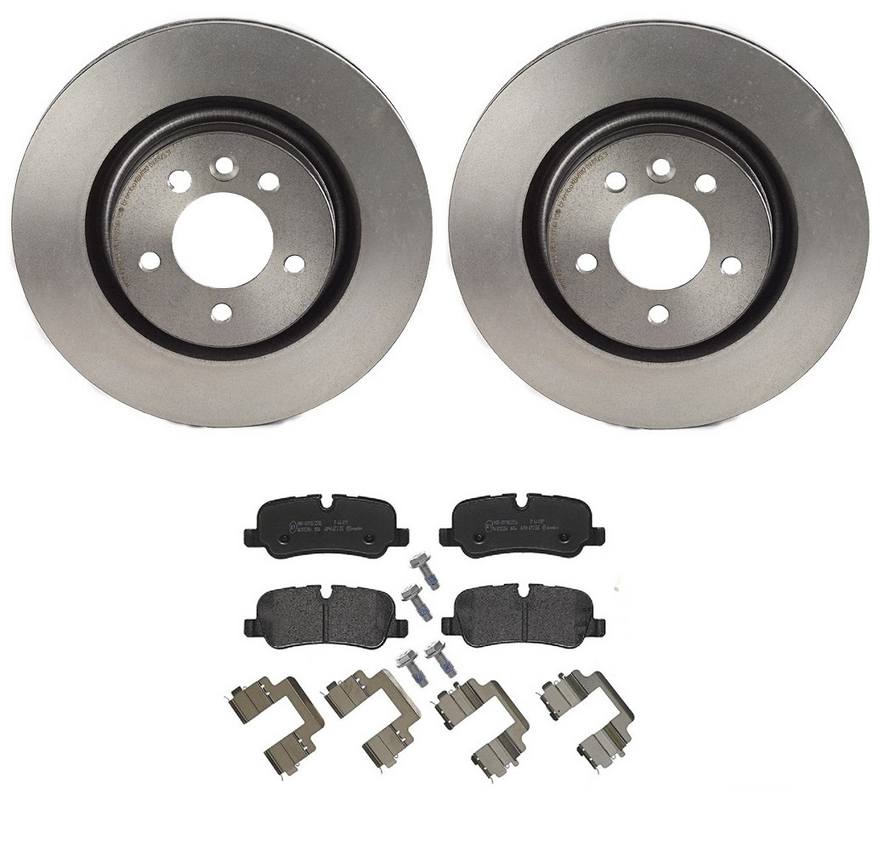 Land Rover Disc Brake Pad and Rotor Kit - Rear (350mm) (Low-Met) Brembo