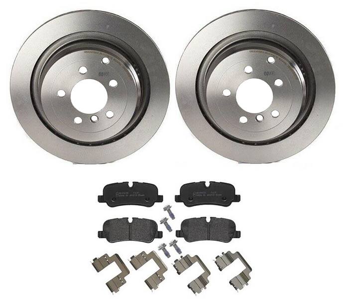 Land Rover Disc Brake Pad and Rotor Kit - Rear (354mm) (Low-Met) Brembo