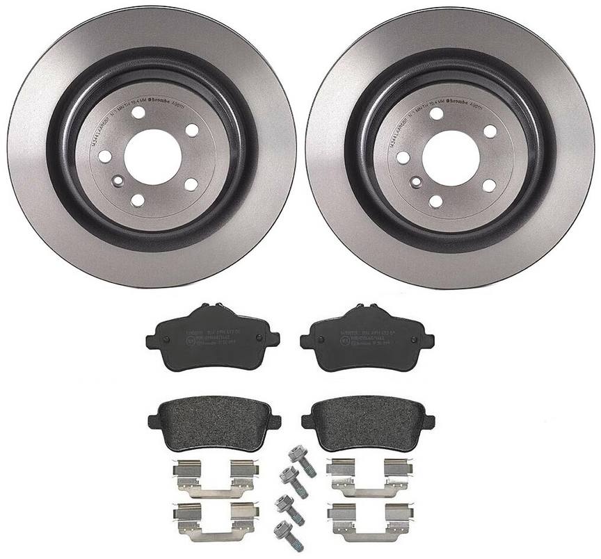 Mercedes Disc Brake Pad and Rotor Kit - Rear (345mm) (Low-Met) Brembo