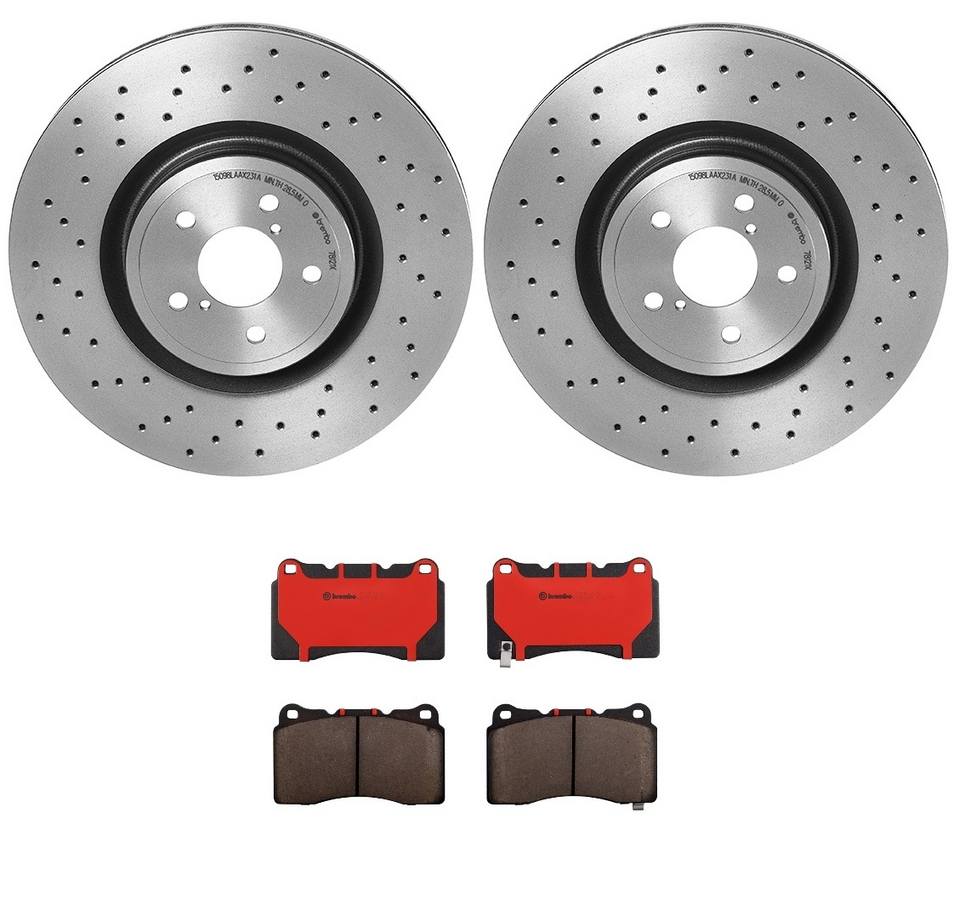 Subaru Disc Brake Pad and Rotor Kit - Front (326mm) (Ceramic) (Xtra) Brembo