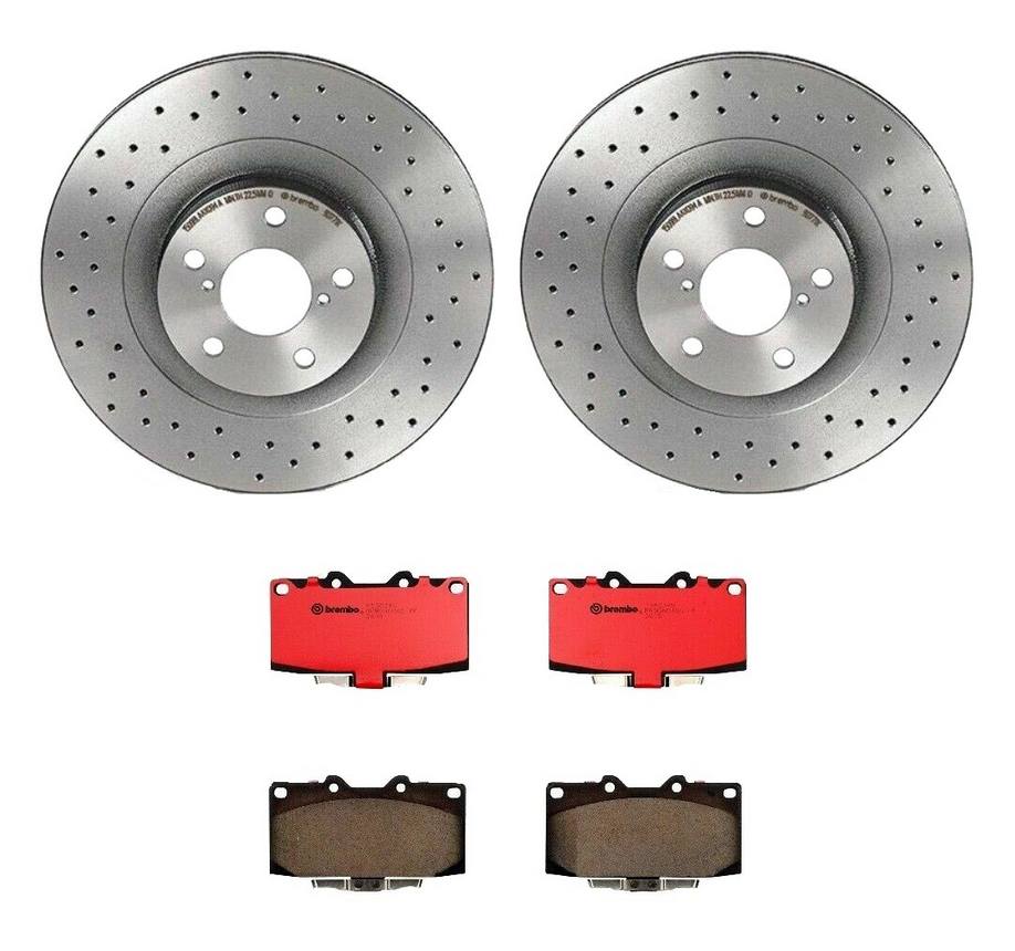 Subaru Disc Brake Pad and Rotor Kit - Front (293mm) (Ceramic) (Xtra) Brembo