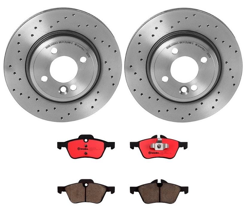 Mini Disc Brake Pad and Rotor Kit - Front (276mm) (Ceramic) (Xtra) Brembo