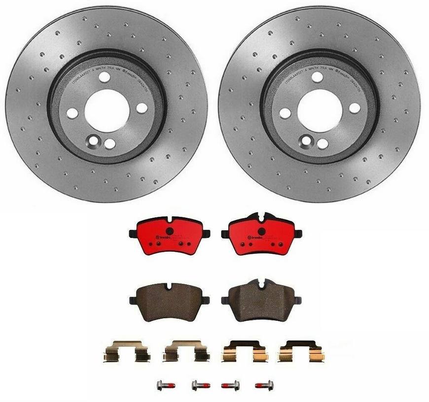 Mini Disc Brake Pad and Rotor Kit - Front (294mm) (Ceramic) (Xtra) Brembo