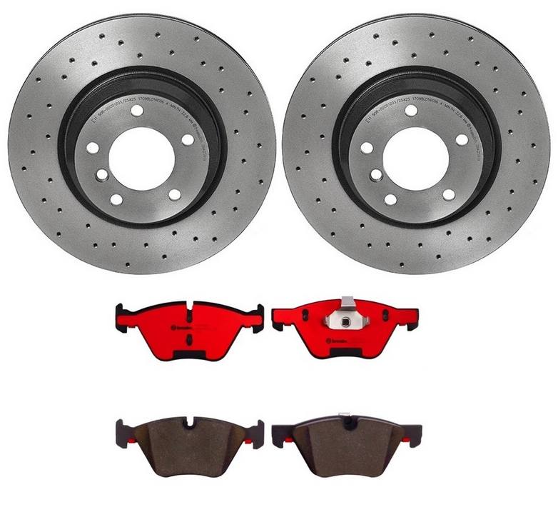 BMW Disc Brake Pad and Rotor Kit - Front (330mm) (Ceramic) (Xtra) Brembo